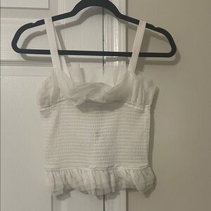 NWT Steve Madden White Ruffle Top